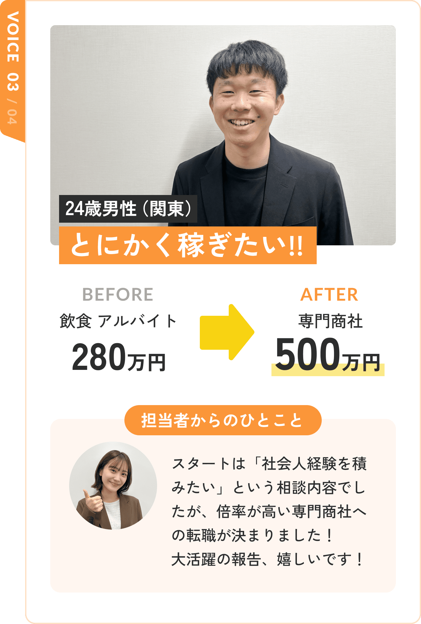 VOICE03 とにかく稼ぎたい！